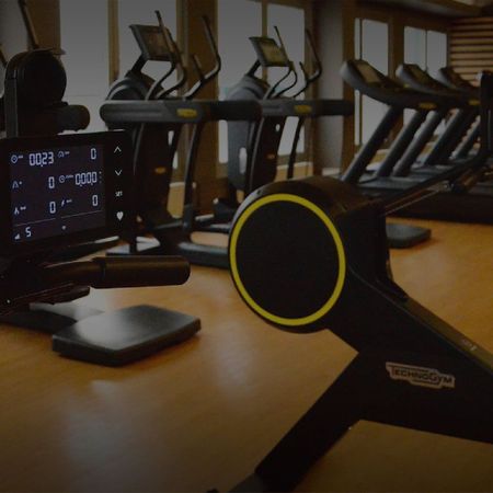 Impressionen aus unserem Studio | Cardio-Fitnessgeräte aufgereiht vor einer Fensterfront